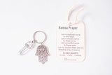 Hamsa & Clear Quartz Key chain, Key-ring