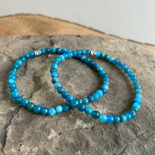 Bracelet Apatite Bleue et Aigue Marine - Yogazen