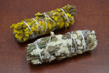 White & Yellow Sinuata Sage Bundle Smudge