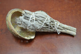 Mini White Sage + Green Abalone Shell Smudge Kit