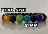 7 Chakra Healing Beaded Bracelet Natural Lava Stone