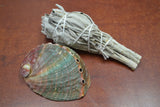 Mini White Sage + Green Abalone Shell Smudge Kit